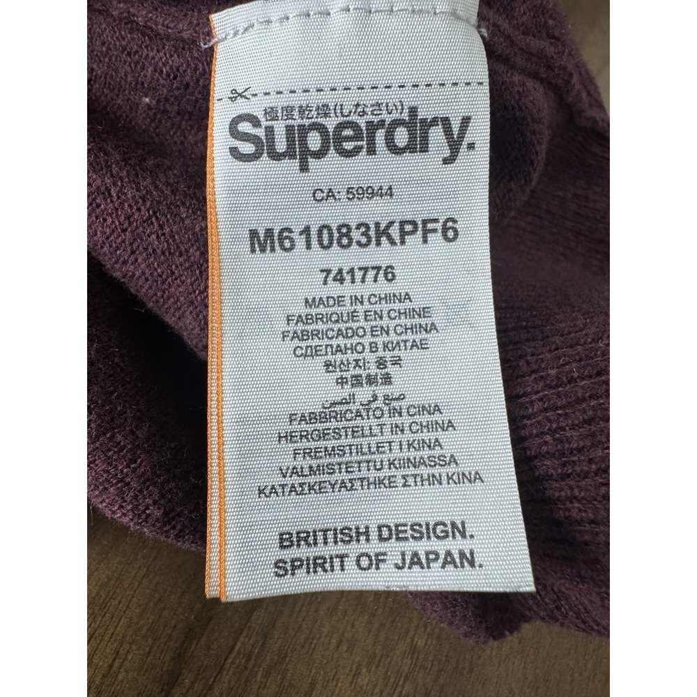 Superdry No 54 Mens Large Cotton Cashmere Blend Sweater Lightweight Classic Prep - Picture 6 of 11
